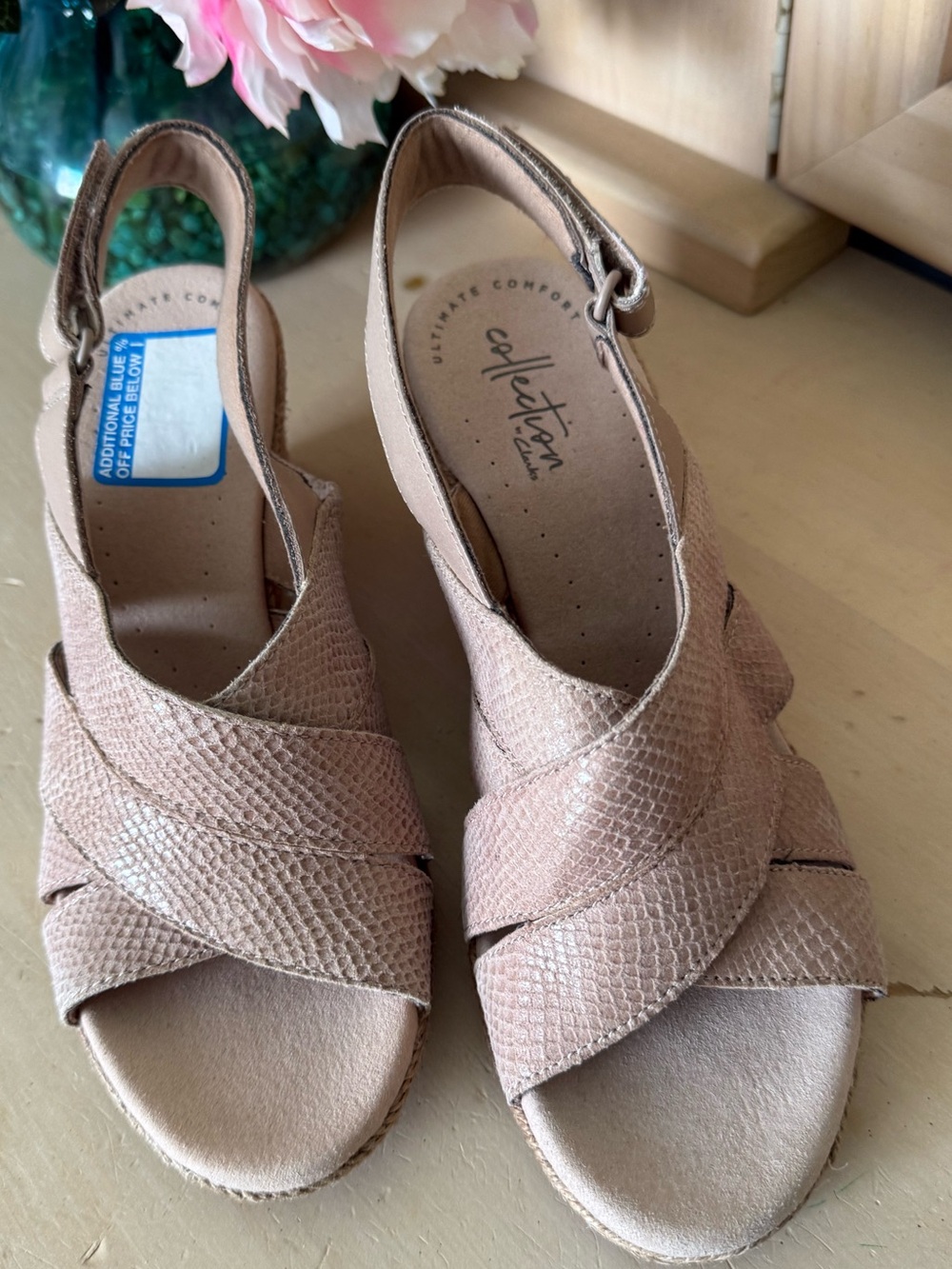 Women’s Blush Pink Slingback Sandals (new)